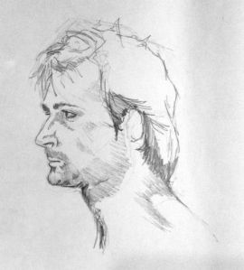 Portrait during life class, 20 mins