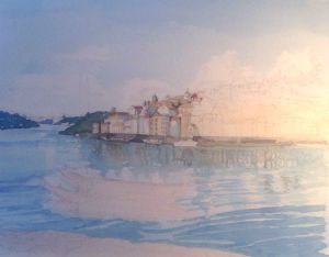 Sky and water washes